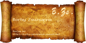 Borhy Zsuzsanna névjegykártya