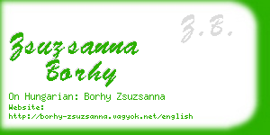 zsuzsanna borhy business card